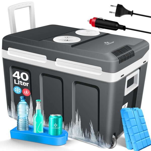 Kesser® 40 L Kühltasche mit Rollen, 12V/230V, thermo-elektrisch, warm & kalt