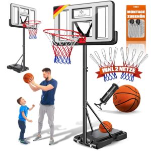 KESSER® Basketballkorb mit Ständer 230-305 cm höhenverstellbar inkl. Ball