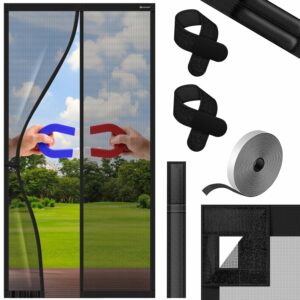 KESSER® Fliegengittertür Magnetverschluss 100x210 cm mit Easy-Klebebefestigung für Balkon- und Terrassentüren