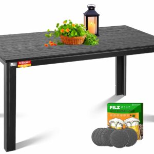 KESSER® Gartentisch 156x78 cm für 6 Personen wetterfest UV-beständig pulverbeschichtet