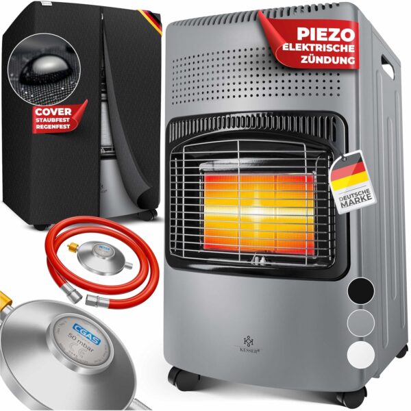 KESSER® Gas Heizstrahler 4200W Keramik Infrarot Butan Propan