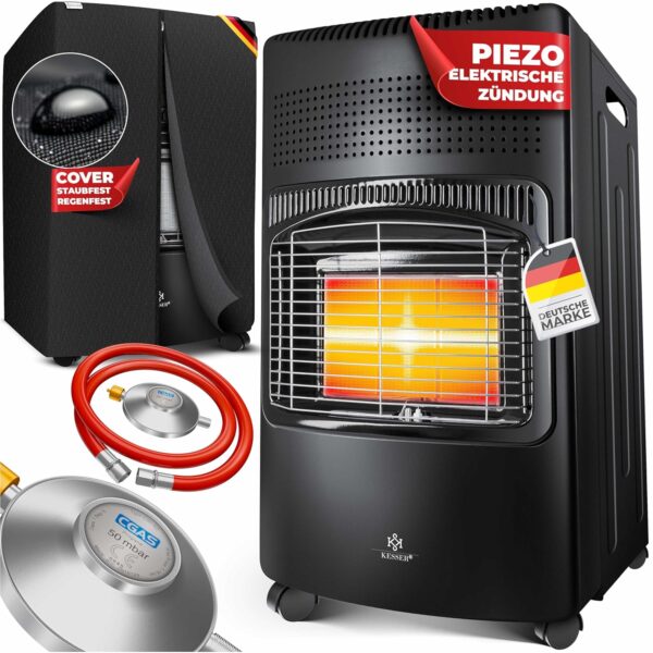 Kesser® Gasheizung 4200W Keramik Infrarot mit Druckregler für Butan Propan