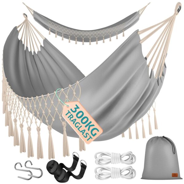 Kesser® Hängematte 300 kg Tragkraft 320x150 cm wetterfest für 1-2 Personen