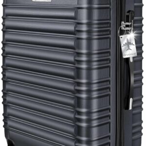 KESSER® Hartschalen-Trolley 4 Rollen, integrierte Waage & Kombischloss, leichter ABS-Koffer mit Teleskopgriff