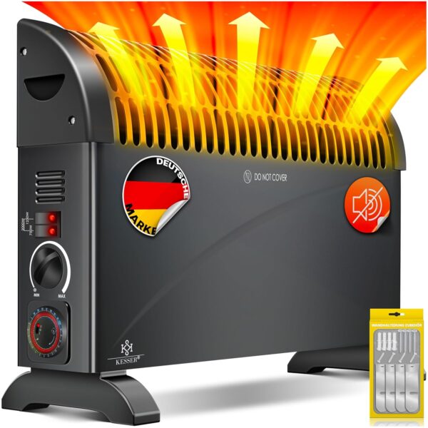 KESSER Heizlüfter 2000W mit 24h Timer Frostschutz und 3 Leistungsstufen