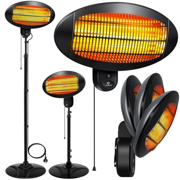 Kesser® Heizstrahler 2000W Infrarot Höhenverstellbar für Indoor & Outdoor