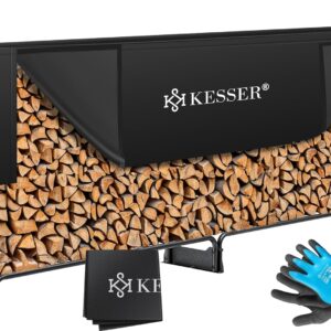 KESSER® Holzregal 260 cm Stahlrahmen Wasserdicht 300 kg Tragfähigkeit Garten