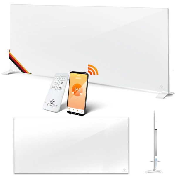 KESSER® Infrarot-Heizer 700W Aluminium Stand- & Wandheizung mit App-Steuerung