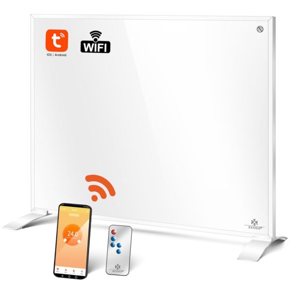 KESSER Infrarot-Heizpaneel 350W mit App-Steuerung, Thermostat & Fernbedienung