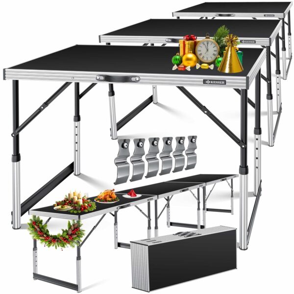 KESSER Multifunktions Tisch 100x60 cm Klappbar Traglast 90 kg Ausziehbar