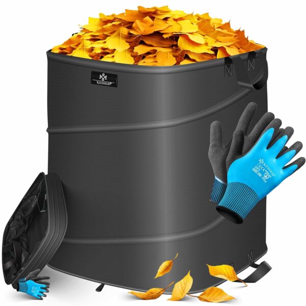 KESSER® Pop-Up Gartenbeutel 219 L – Selbststehend, Robust, Mit Griffen
