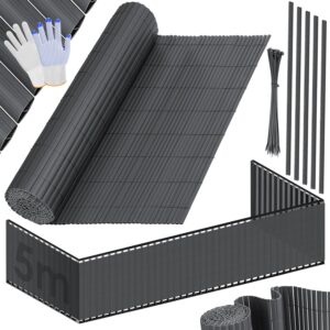 KESSER® PVC Sichtschutz 90x500cm mit verstärkten Lamellen und Kabelbindern für Balkon & Garten