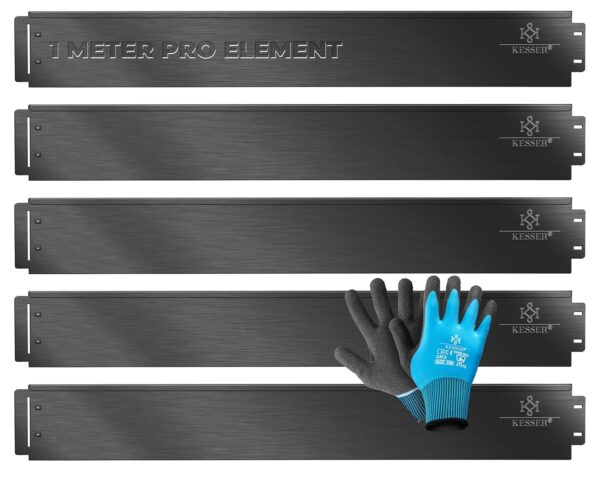 KESSER® Rasenkante 25m Metallpalisade 100x18cm Mähkante Blumenbeet Begrenzung