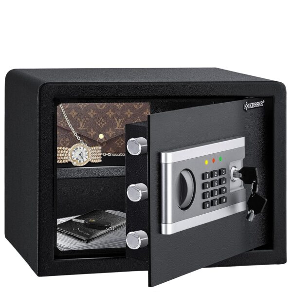 Kesser® Safe Elektronisch 35x25x25cm 3-Fach Verriegelung Batteriefach Beleuchtung