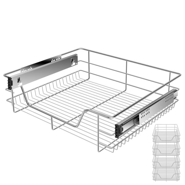 KESSER® Teleskop-Auszug 4x60 cm, Vollauszug, Küche, Schubladenschrank