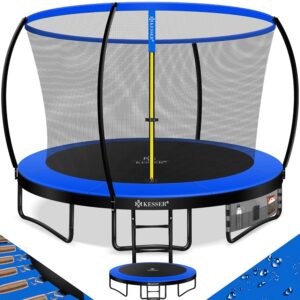KESSER® Trampolin 244-427 cm, TÜV-geprüft, bis 150 kg, mit Sicherheitsnetz