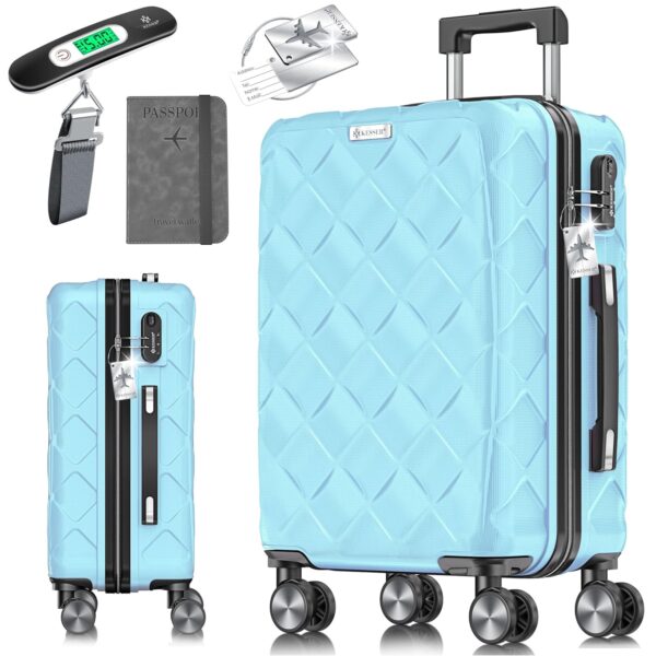 KESSER® Trolley Koffer Handgepäck ABS Hartschale 360° Rollen Kombischloss