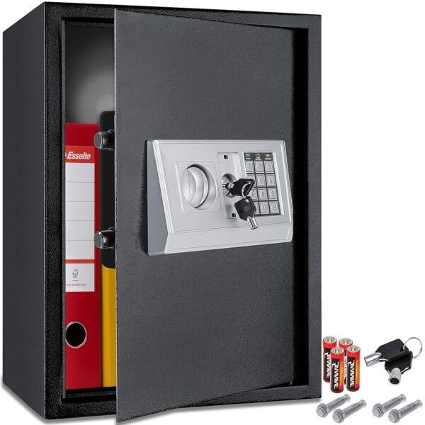 Kesser Wandtresor elektronisch 50x35x34,5 cm mit Geldfach Schwarz